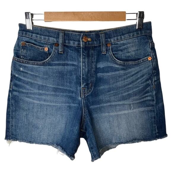 Madewell Pants - Madewell High-Rise Cut Offs Denim Shorts Medium Wash Blue style f7019 Women's 27